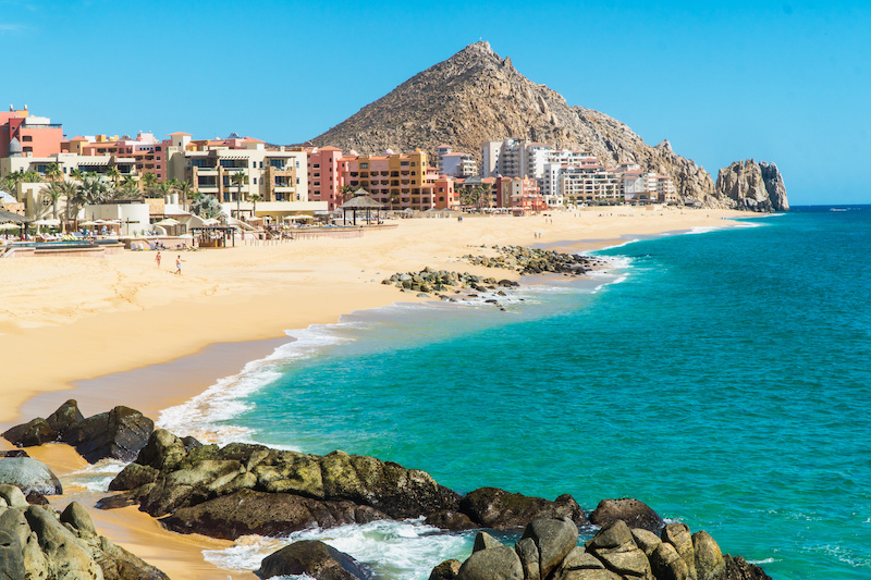 Cabo San Lucas beach and hotels