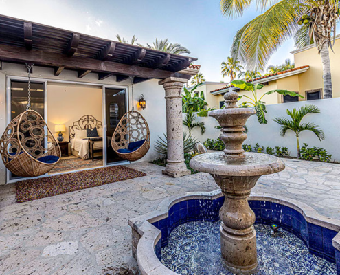 Casa Bonita luxury rental fountain in Cabo, Mexico
