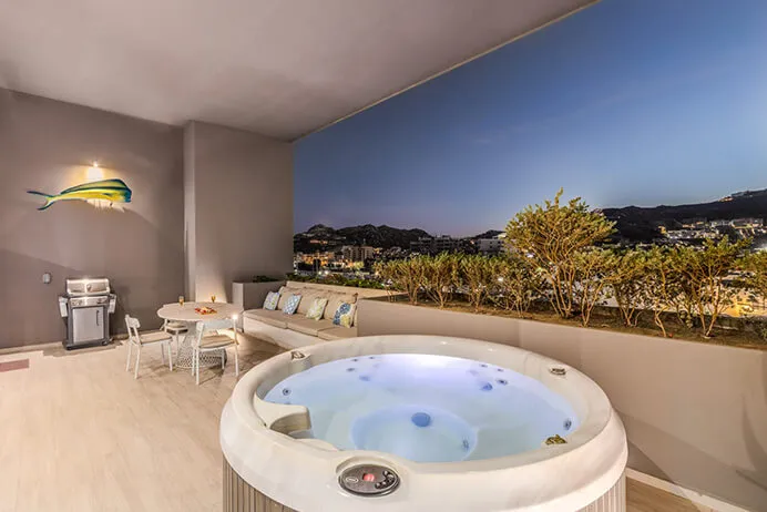 Private Jacuzzi at a Ronival Vacation Rental